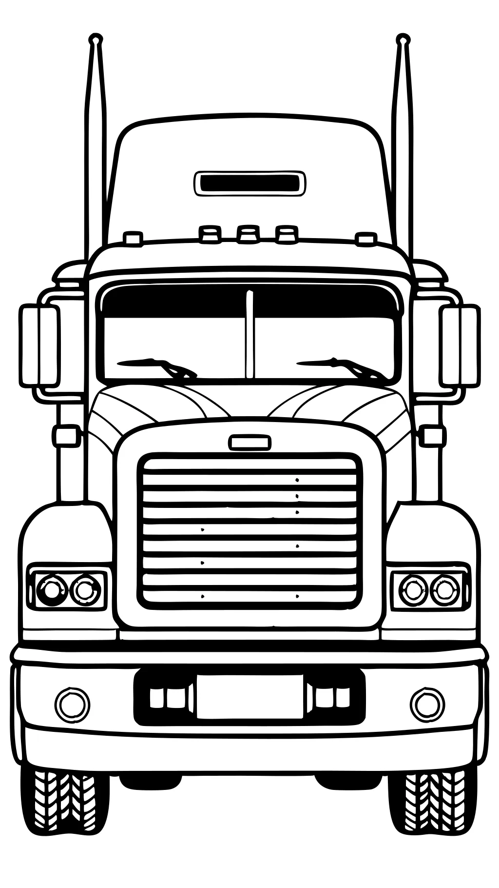 semi truck coloring pages